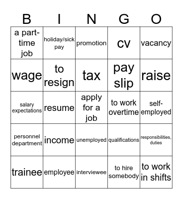 Bingo Card
