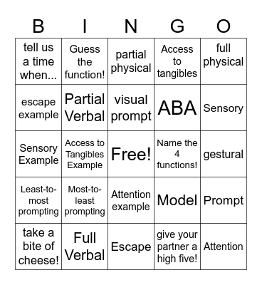 InBloom Bingo Card