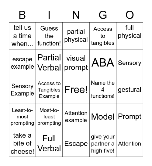 InBloom Bingo Card