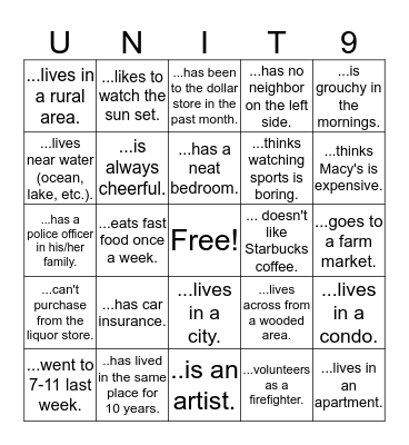 Find Someone Who... Bingo Card