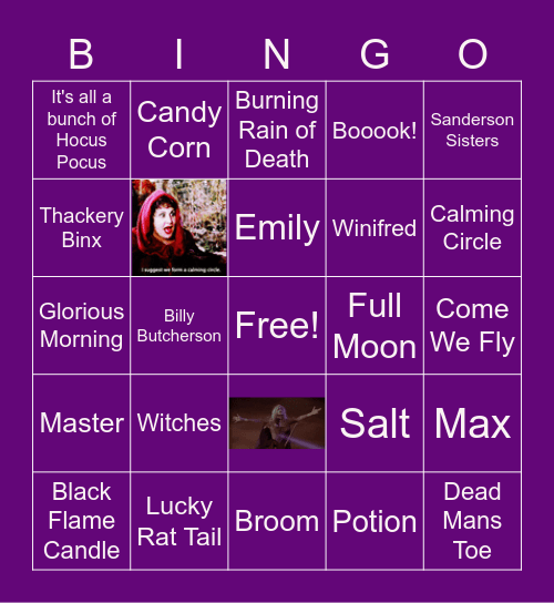 Hocus Pocus Bingo Card