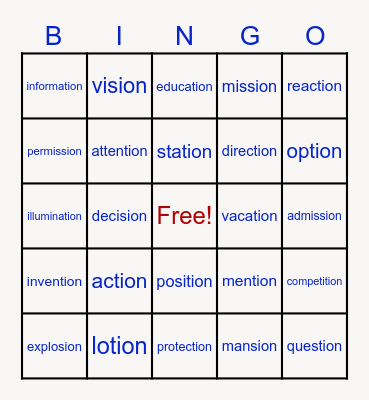 Power Hour Bingo Card