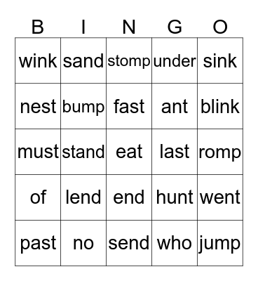 Unit 2 Week 3 Bingo Card