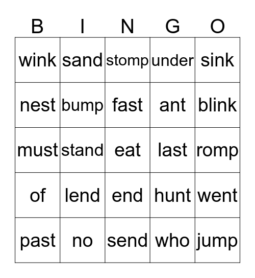 Unit 2 Week 3 Bingo Card