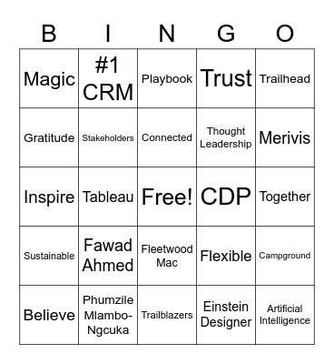Dreamforce 2022 Keynote Bingo Card Bingo Card