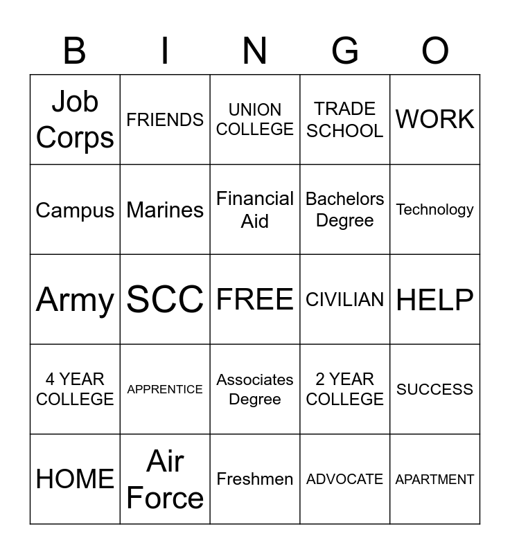 post-secondary-options-bingo-card