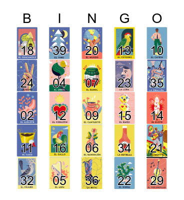 Loteria Bingo Card