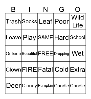 Safety Bingo Card