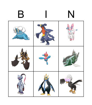 Pokemon Bingo Card