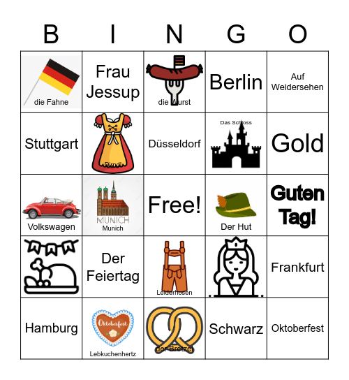 Oktoberfest Bingo Card