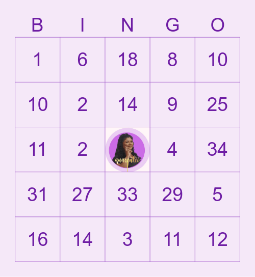 Aniversário da Rosi  quarentei Bingo Card