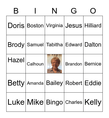 In Memory of Bingo Queen Mary Pruitt Bingo Card
