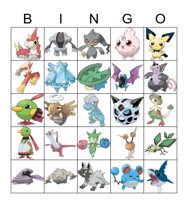 Pokemon Bingo (Hoenn) Bingo Card