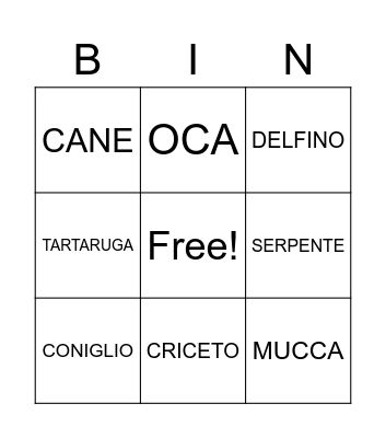 BINGO TIME Bingo Card