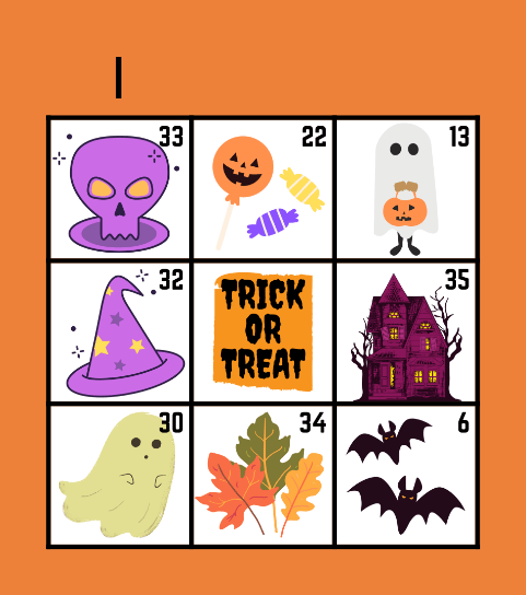 English Day - Halloween Bingo Card
