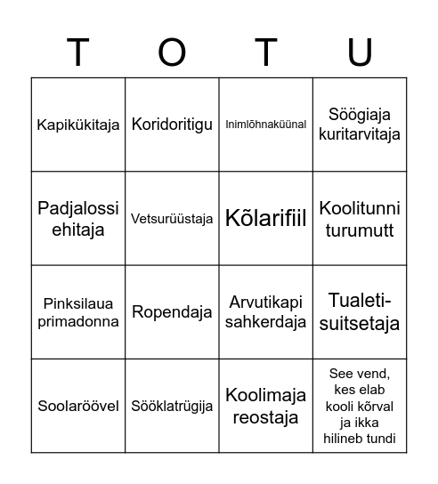 Kaabaka bingo Card