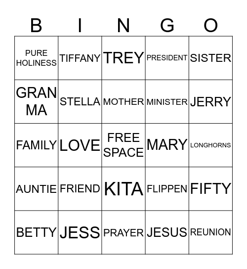 JOYCE Bingo Card