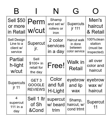 RETAIL BINGO Card