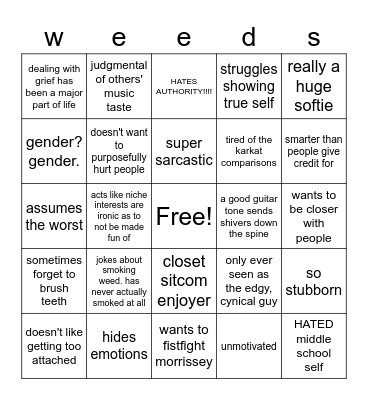 bong water kinnie bingo Card