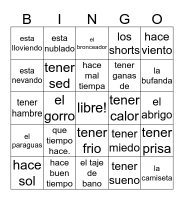 KILLER Bingo Card