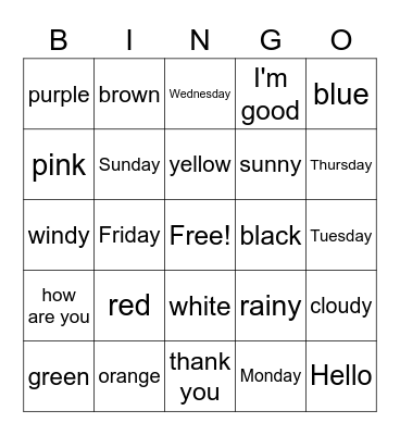 Saturday Morning Friends Bingo Card