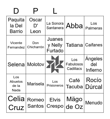 MUSICAL BINGO Card