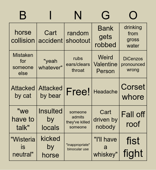 WildRP Wisteria Bingo Card