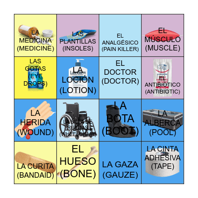 Lotería Sports Med Edition Bingo Card