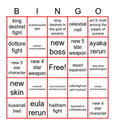 3.2 BINGO Card
