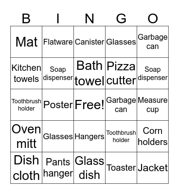 Bridal Bingo Card