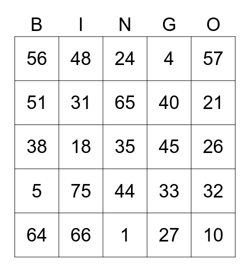 Lycanroc Round 2 [Numbers] Bingo Card