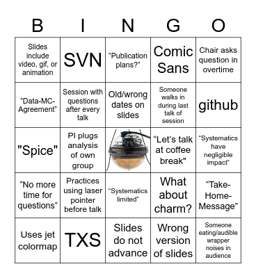 IceCube CM Fall 2022 BINGO Card