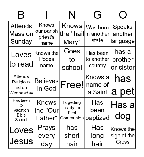 first-sacrament-bingo-card