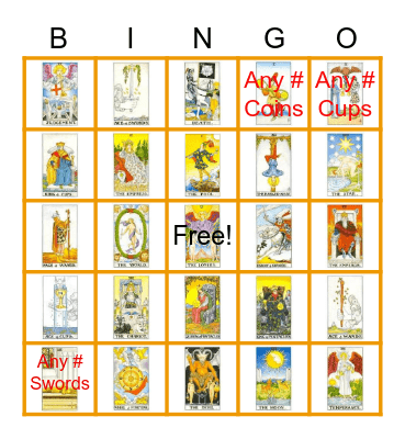Tarot Bingo Card