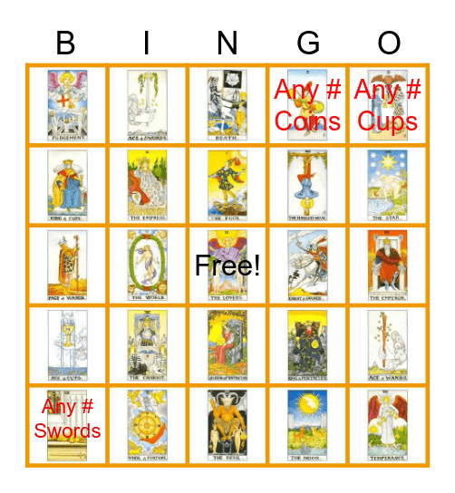 Tarot Bingo Card