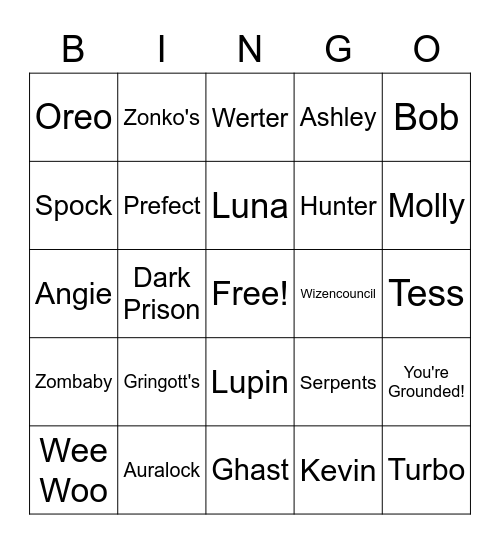 PotterworldMC Meetup 2022 Bingo Card