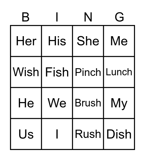 Superkids Spelling List #2 Bingo Card