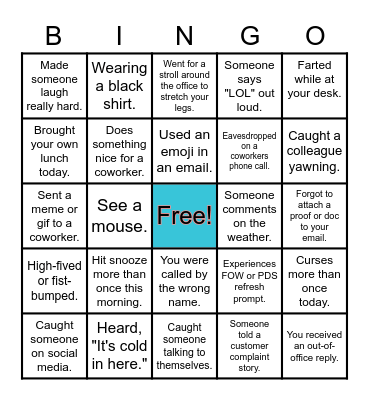 KM BINGO ~ Week of 9/19 - 9/23 Bingo Card