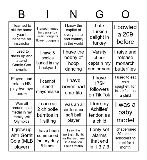 Who could it Be from the IRC?! Bingo Card