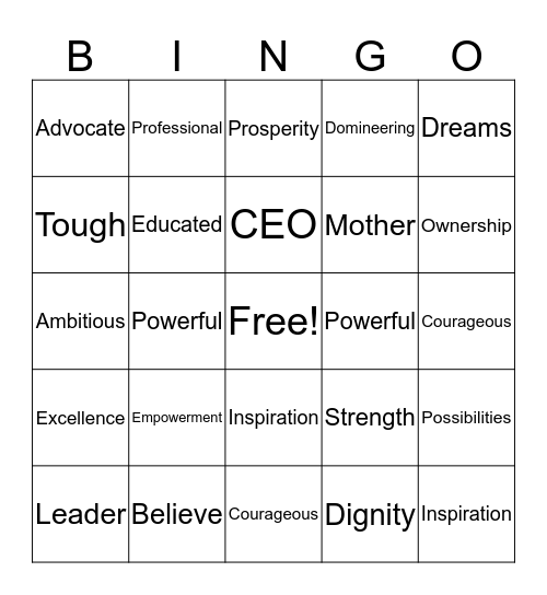 Women's Solidarity Day Bingo Card