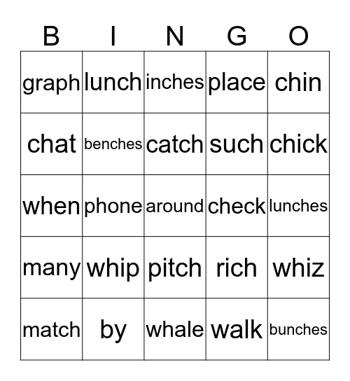 Unit 2 Week 5 Sight Word Bingo Card