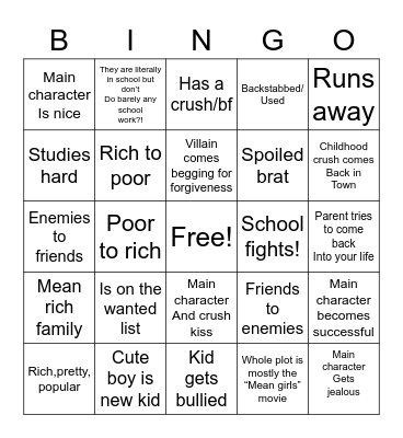 MSA bingo v1 Bingo Card