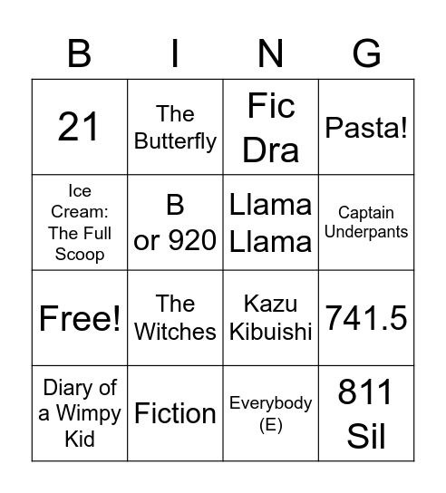 Destiny Catalog Bingo Card