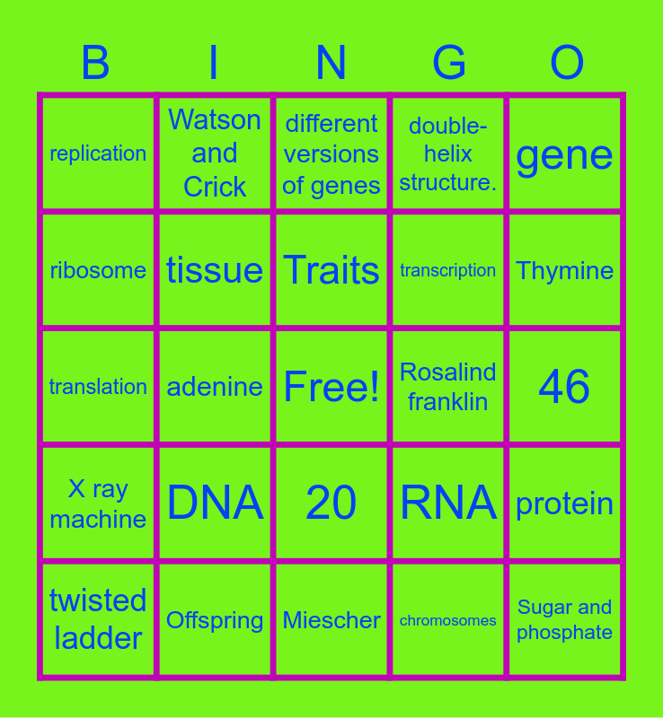 Code Bingo Card