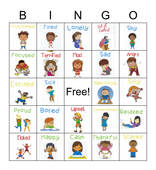 Emotions Bingo Card