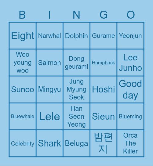 Whaletells BINGO Card