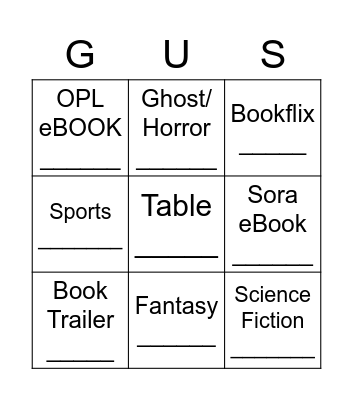 READ Bingo Card