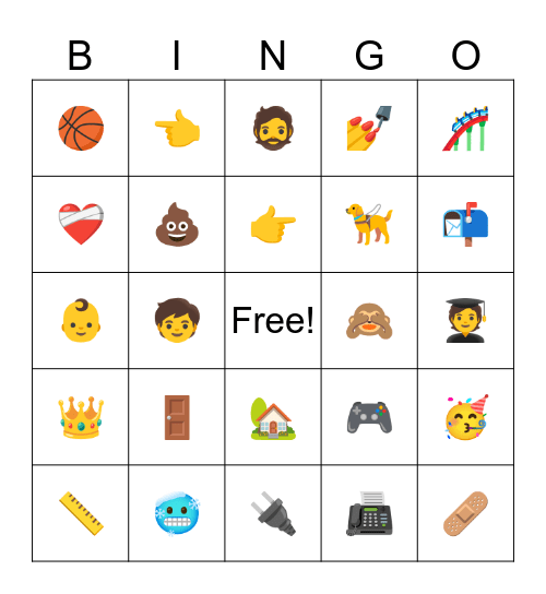 EMOJI BINGO Card