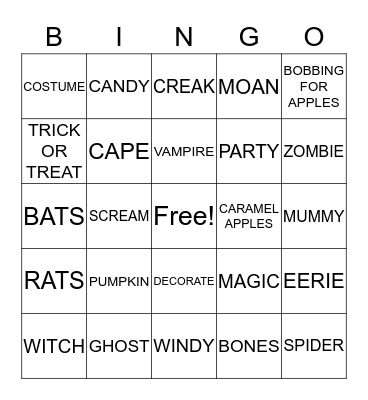 HALLOWEEN BINGO Card