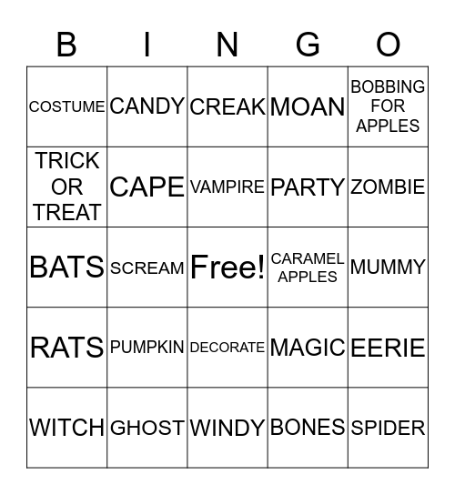 HALLOWEEN BINGO Card